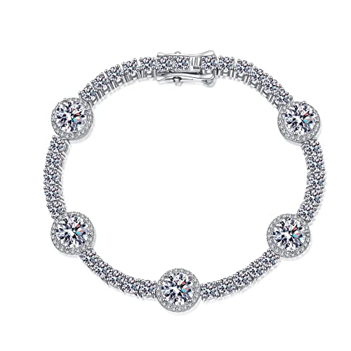 Bracelet Moissanite 8.3ct pour illuminer vos soirées chic et événements élégants