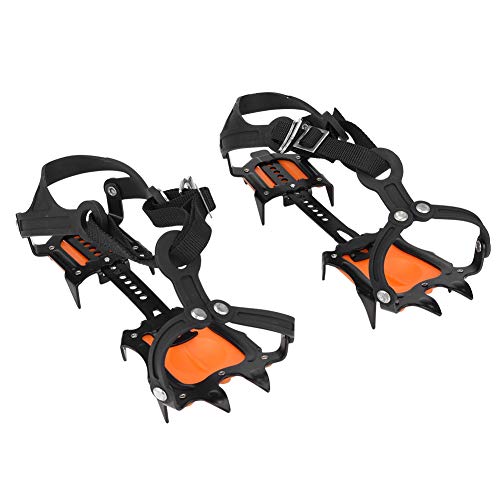 Crampon adulte avec 10 dents en acier au manganèse, crampons de glace renforcés, griffes de crampons résistantes à l'usure, pour la randonnée hivernale en...