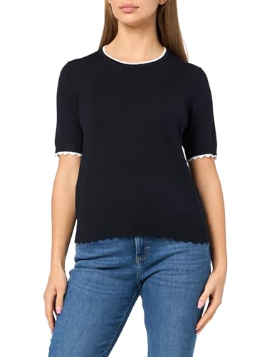 Image of Nautica Women's Crew Neck Solid Short Sleeve Sweater