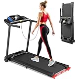 Laufband für Zuhause Klappbar Laufbänder Profi- 12 km/h Elektrisches Treadmill Laufpad 2.5HP Foldable Schreibtisch Tretmühle Klappbares Walking Pad mit LED-Anzeige für Home Haus und Büro Avnbdao