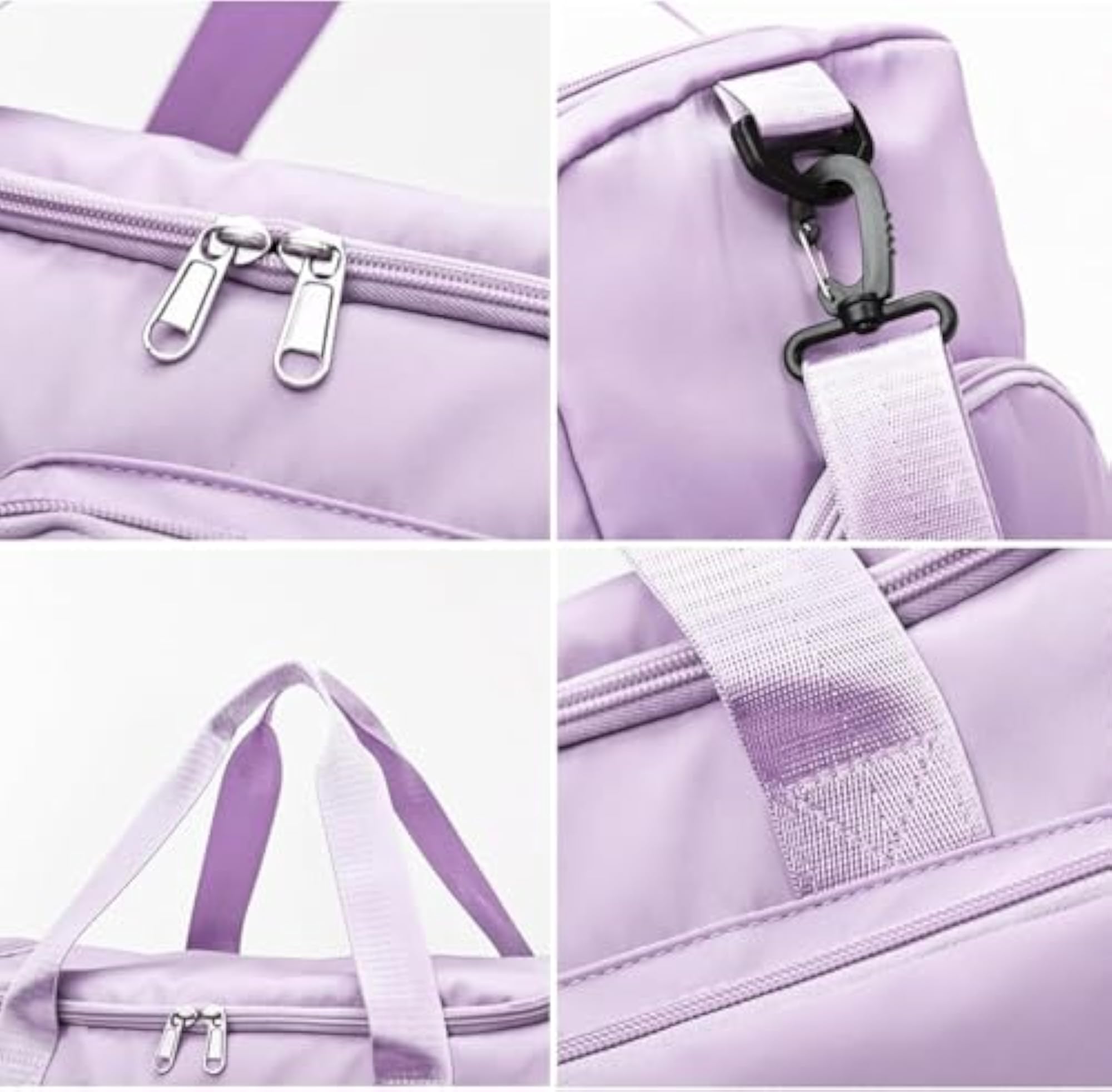 Travel Duffle Bag with Shoe Compartment & Wet Pocket, Large Capacity