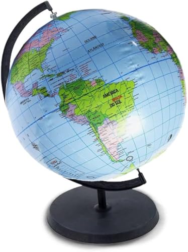 Globo Terrestre Giratorio Mesa Mapa Mundi Político Escolar 14,2 cm geografico perfeito para estudo e