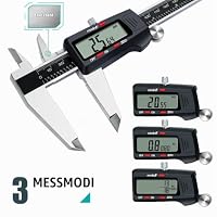 Kynup Messschieber Digital, 200mm/ 8-Zoll Digitale Schieblehre Edelstahl Messwerkzeug mit LCD-Display, Elektronischer Messschieber, Zoll/Metrisch/Fraktion Konvertierung, Auto-Off-Design – Ansicht 3