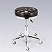 Obrotowy Wygodna ergonomia Profesjonalny stołek siodłowy, z metalową podstawą, wodoodporny materiał PU, regulacja wysokości 42-56 cm Obrotowy stołek rolkowy
