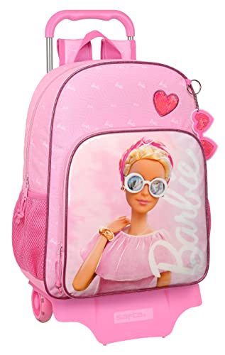 BARBIE GIRL - Mochila Escolar Grande con Carro, Mochila Niño, Mochila Infantil, Adaptable a Carro,...