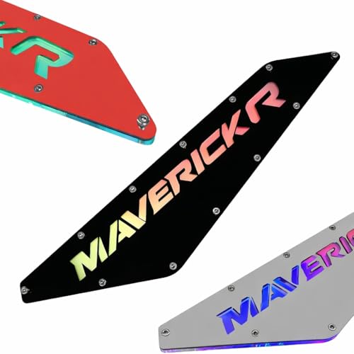 AMCUSTOMIZE Side Badges with RGB LED Lights For Can am Maverick R/R MAX Pair Maverick R XRS