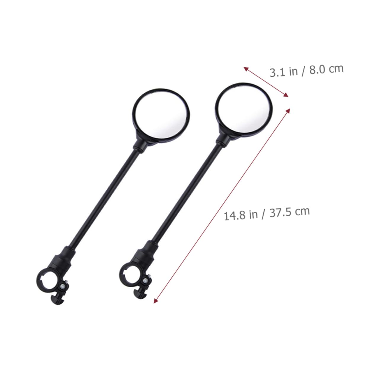 TOYANDONA 2 Pezzi Specchietto Retrovisore Rotondo Per Bici Specchietto Retrovisore Per Ciclismo Per Specchietti Per Per Manubrio Specchietto Per Manubrio