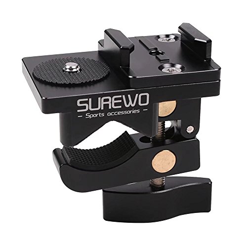 SUREWO Aluminium-Kugelgelenkhalterung mit Aluminiumschlüssel für GoPro Hero 11/10/9/8/7 / (2018) / 6/5 Schwarz, 5/4-Session,DJI Osmo Action, AKASO / APEMAN / Crosstour , Xiaomi YI und mehr Cover