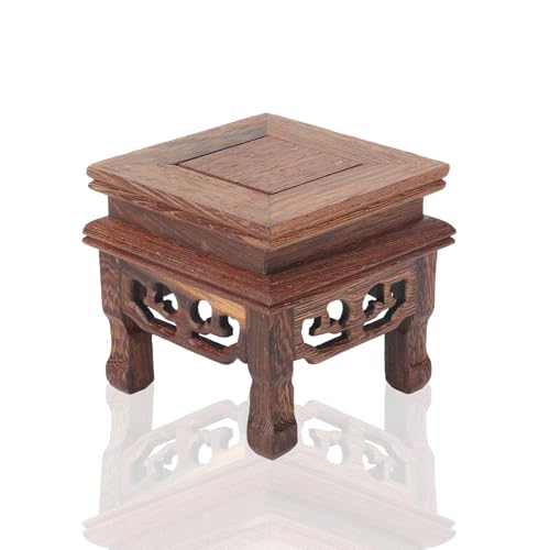 HERCHR Expositor de Madera, Pedestal de Madera Bonsai Base de Madera Jarrón Vintage Oriental Florero Titular para la Decoración del Hogar Oficina