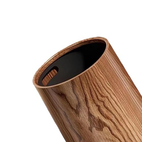 Klkcms 70074212163042684 Wood Grain Trash Can Garbage Bin Large Capacity Fashion Waste Basket Toilet Paper Basket thumb #2