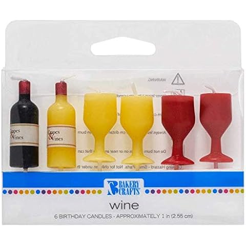 DecoPac Wine Shaped Birthday Cake Candles Set Cover