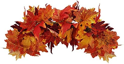CPYGMXI Artificial Maple Leaves Swag, Simulation Maple Leaf Decorative Wreaths Door Signs, Christmas Thanksgiving Halloween Fall Autumn Decorations