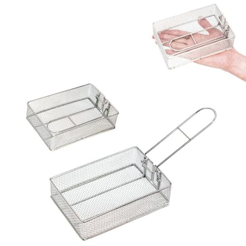 Mini cestas para freír de acero inoxidable para ahorrar espacio en cocina 7