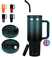 Amazon.com | 40oz Tumbler with Handle and Straw Spout 2-in-1 Lid