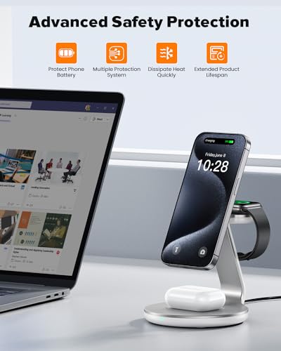 HERRBOLAI 3 in 1 Charging Station Compatible with Magsafe Charger - image 7