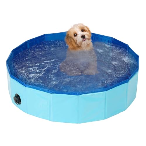Hundepool, Hunde Planschbecken, Planschbecken für Haustiere, Katzenbadewanne, Tierpool mit Ablaufventil, Tragbar Verschleißfest Pool, Schwimmbad, Demigreat Pool Für Hund Katze, 100 x 30CM Hundepool, Hunde Planschbecken, Planschbecken für Haustiere, Katzenbadewanne, Tierpool mit Ablaufventil, Tragbar Verschleißfest Pool, Schwimmbad, Demigreat Pool Für Hund Katze, 100 x 30CM