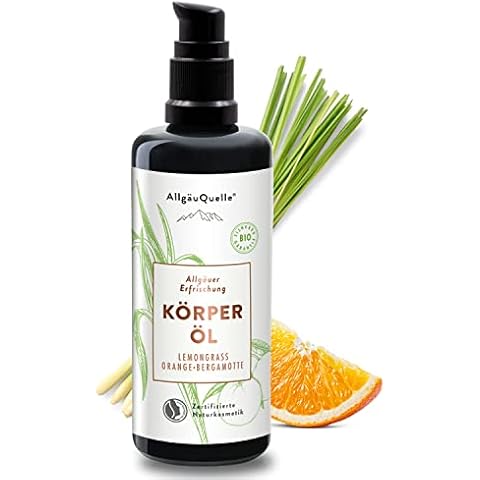 AllgäuQuelle® BIO Körperöl Allgäuer Erfrischung mit 100% naturreinen ätherischen Ölen aus Lemongrass Cover
