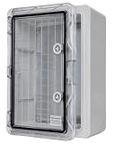 BOXEXPERT Custodia in plastica ABS, IP65, custodia a parete, custodia vuota, 350x250x150 mm, grigio, trasparente, custodia serie Fleet