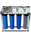 NU Aqua 4 Stage Salt Free Water Softener Whole House Water Filter System with Total Filtration - Includes Sediment, Heavy Metal KDF GAC, SoftGuard, Carbon Block Filters