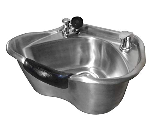 Round Stainless Steel Brushed Shampoo Bowl Beauty Salon Sink TLC-1367