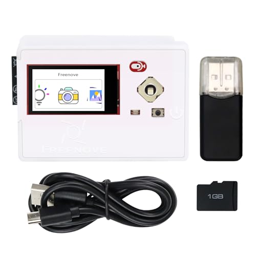 Freenove Media Kit for ESP32-S3 ESP32 S3 CAM 1.14 Inch Screen, Supporting OpenAI/XiaoZhiAI, Dual-core 32-bit 240 MHz Microcontroller Camera Wireless, Speaker Microphone, Tutorial Code