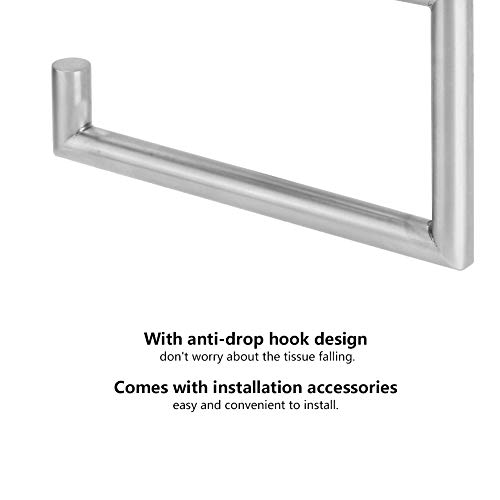Toilet Paper Holder Stainless Steel Wire Drawing Rotatable Roll Holder Brushed Toilet Paper Holder Tissue Paper Towel Rack for Bathroom - Image 2