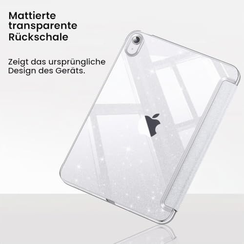 Fintie Hülle für iPad (A16) 11. Generation/iPad 10. Gen, Glitzer Weiß – Ansicht 5