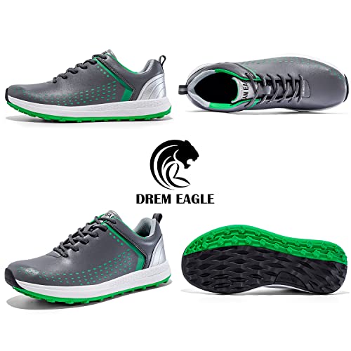 Dreameagle Waterproof Golf Shoes Mens | Spikeless Golf Shoes For Men | Utralight Comfort Professinal Footwear | Size 7-13 White Blue #TOP4