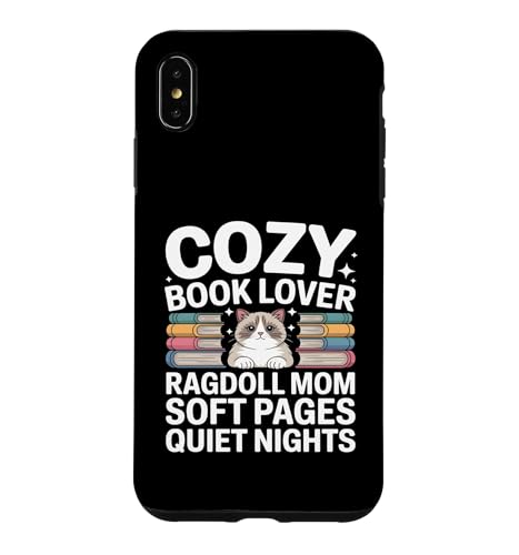 Cozy Book Lover Ragdoll Mom �\�t�g�y�[�W �Â��Ȗ� �X�}�z�P�[�X iPhone XS Max �p
