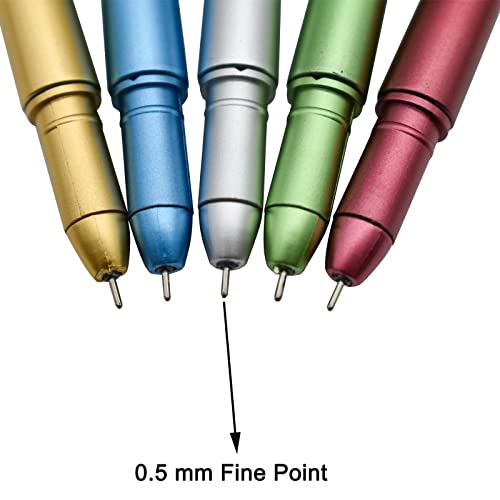 Maydahui 20 bolígrafos Rollerball pluma con tinta negra miniatura 4