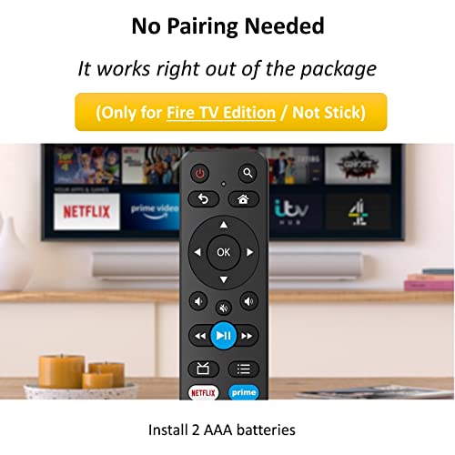 Primote Remote For All Fire/Smart Tvs (Toshiba/Insignia/Amzn) - W/Soundbar Volume Control And 6 Learnable Buttons - (No Voice Search)【Not For Fire Stick】 #TOP2