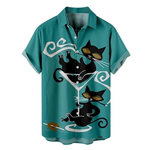 [Stabbon] プリントtシャツ メンズ 半袖 大きいサイズ 半袖ブランド 新登場！！アロハシャツ 綿 ビーチシャツ 通気 快適 メンズ おしゃれ 花柄 和柄 祭り 花火 (L,ブルー) (L,ブルー09)（Amazon）