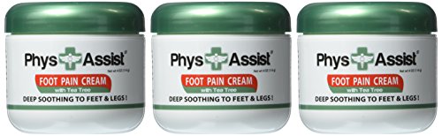 PhysAssist Tea Tree Foot Cream, Deep Hydrating 4 oz Jar