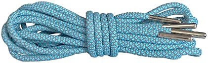 VASGO Sport Round Shoe Laces Reflective, for Sport/Casual/Trainer Sneaker [10 Different Lengths Thick 12 Colors] (55inch/140cm, Sky Blue)