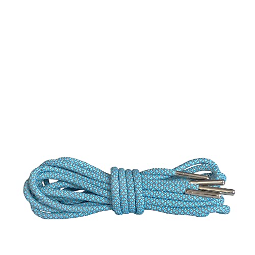 Vasgo Sport Round Shoe Laces Reflective, For Sport/Casual/Trainer Sneaker [10 Different Lengths Thick 12 Colors] (55Inch/140Cm, Sky Blue) #TOP3