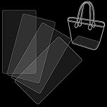 PH PandaHall 4pcs Handbag Base Shaper, 11.8 x 5.9 Inch Handbag Liner Crochet Bag Base Purse Bottom Tote Bag Insert Bag Shaper for Basket Knitting Bag Making, Acrylic