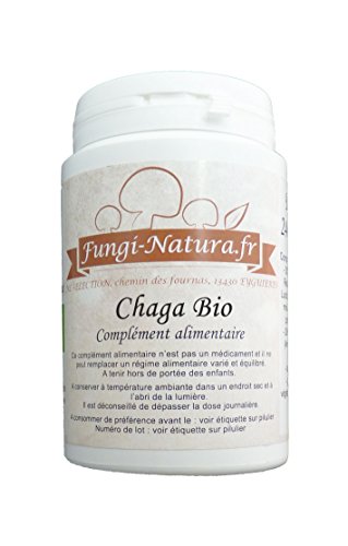 Chaga bio extrait 60 gélules titré à 30% polysaccharides pour cure antioxydante
