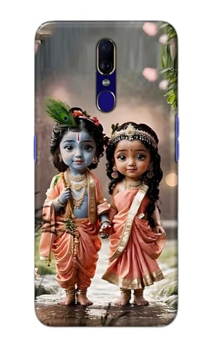 Image of Printed Hard Back Cover for Oppo F11 Back Cover (Radha Krishna Love -J2) -190724(EA)