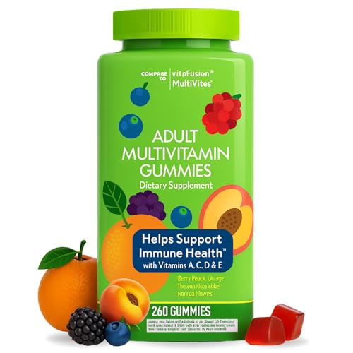 Member_Mark Adult Multivitamin Gummies – (260 Gummies) Daily Vitamin Supplement, Berry Peach & Orange Flavors, Easy to Chew, for Men & Women | by R&C Store