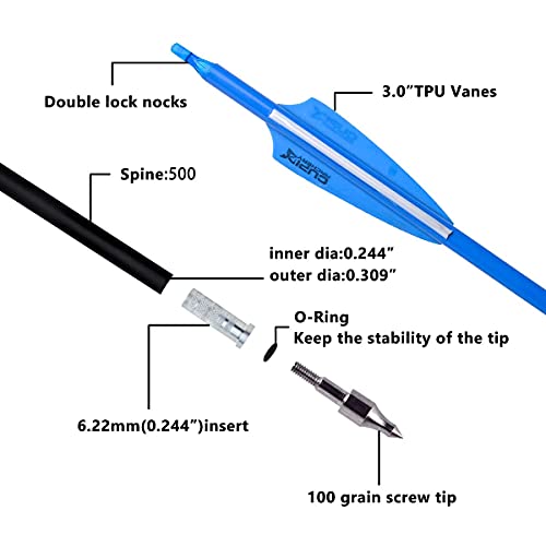 image for LWANO Carbon Arrow Archery 30inch Hunting Target Practice Arrows for C