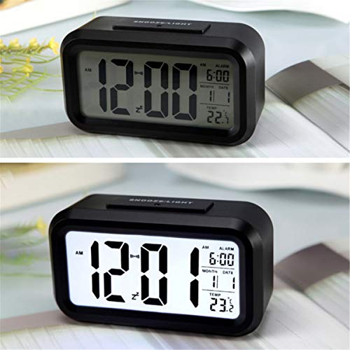 Txy Led Digital Alarm Clock Backlight Snooze Mute Calendar Desktop Electronic Bcaklight Table Clocks Desktop Clock (Blue) #TOP5