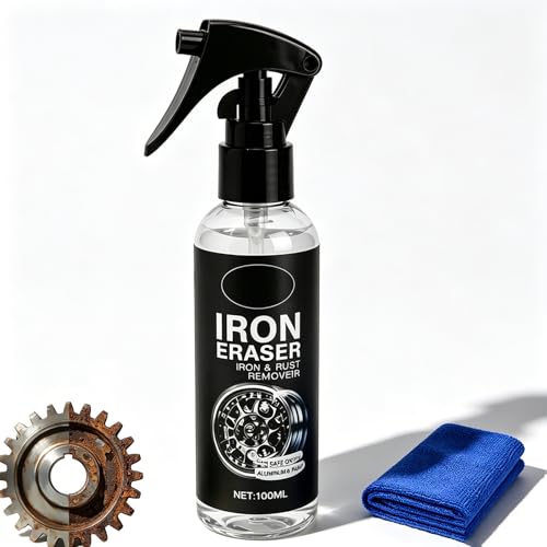 Iron Eraser Rust Remover Spray for Car Wheels & Paint Rust And Brake Dust Cleaner For Wheels & Paint Fast Acting Automotive Iron Fallout Remover 1PCS