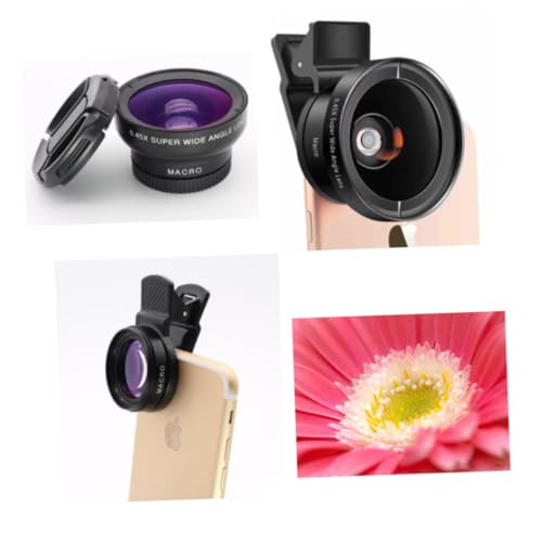 Balacoo 0.45x Ultra-Wide Angle 12.5X Macro Phone Camera Lens Set Distortion- Universal Fit Aluminum Alloy Construction for Smartphones