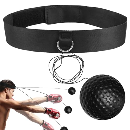 Bola de reflejo de entrenamiento de boxeo - Bola de perforación de diadema ajustable | Mejorar la Coordinación Ojo-Mano, Equipo de Boxeo de Entrenamiento de Velocidad, Bola reflejo al aire libre