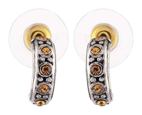 925 Sterling Silver Oxidised Half Hoop Earring for Women