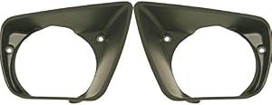 EVAN FISCHER Fog Light Molding compatible with Honda 2003-2005 Honda Pilot Set of 2 Plastic Textured Black Left and Right Side