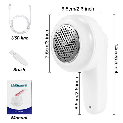 Fabric Shaver,Hyness Lint Remover,Electric Sweater Shaver,Best Fuzz Pill Bobble Remover For Fabrics, Bedding, Clothes And Furniture (White) #TOP6