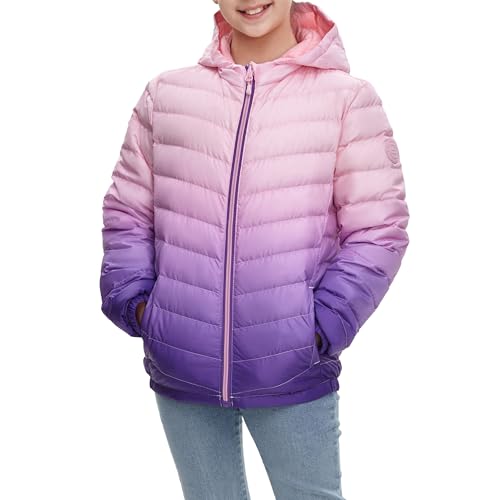 Rokka&Rolla Girls' Ultra Lightweight Packable Down Puffer Jacket Coat
