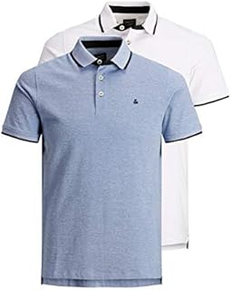 Jack & Jones Men's Jjepaulos Polo Ss 2pk Mp Polo Shirt