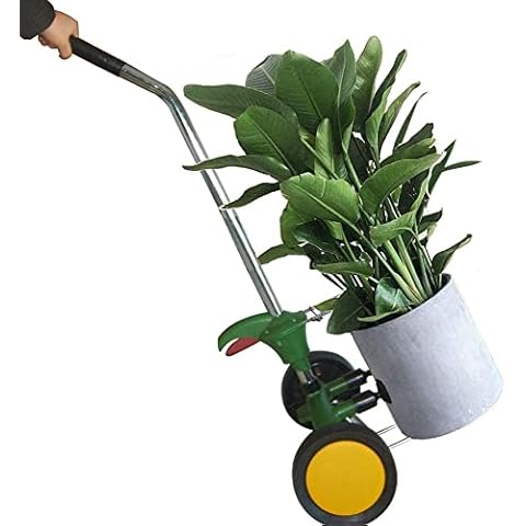 VIMOA Potted Plant Dolly with Flat Free Wheels Adjustable Handle Garden Pot Mover for Potted Flower Trees Planters Rocks Christmas Tree Plant Caddy Cover
